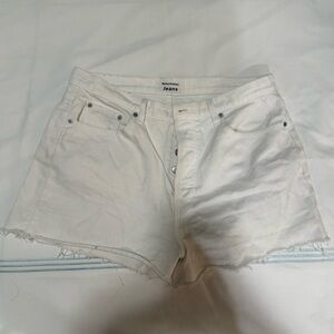 White Reformation denim shorts size 30